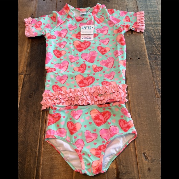 Ruffle Butts Other - Ruffle Butts Little Love Rash Guard Two Piece Swimsuit New
